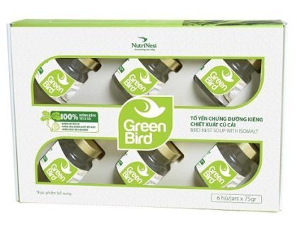 Nước Yến Sào Chưng Đường Kiêng  Green Bird – Hộp Quà 6 Hũ  – Yến Sào Plaza