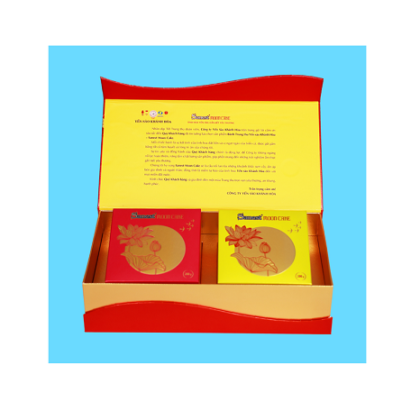 Bánh trung thu Yến Sào Sanest Khánh Hòa hộp 2 bánh 120gr – Yến Sào Plaza (1 thập cẩm, 1 dẻo)