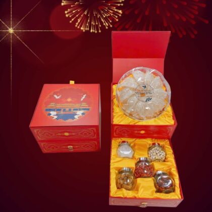Hộp Quà 2 Tầng – 100g Yến Sào Tinh Chế  Và Các Loại Hạt