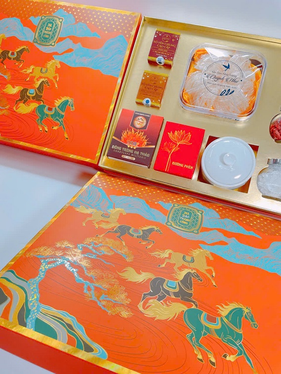 Hộp Quà 50g Yến Sào Khánh Hòa, Đông Trùng Hạ Thảo, Nước Yến Nguyên Chất Thượng Phẩm và Các Loại Hạt - Ảnh 4